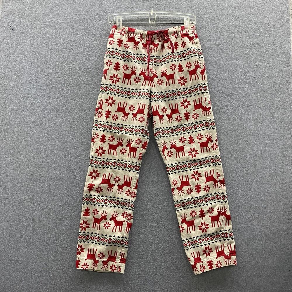 Hanna Andersson Organic Cotton Christmas Reindeer Fair Isle Pajama Pant XS